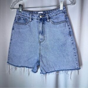 Princess Polly High Waist Cutoff Denim Jean Shorts Sz 4 Mom Shorts Casual Tomboy